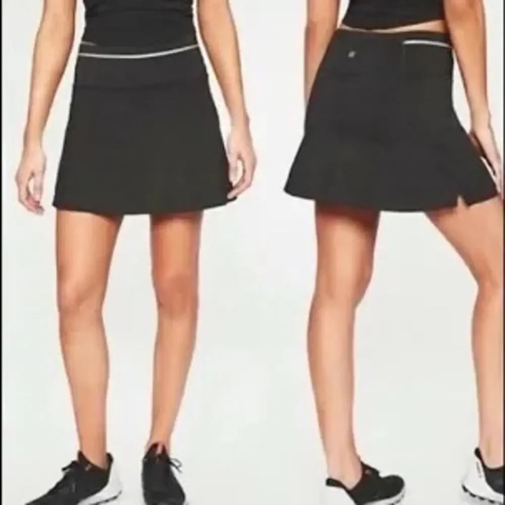 Athleta Women’s Sonic Skort Skirt Black Size Small Golf Tennis Pickleball Spin